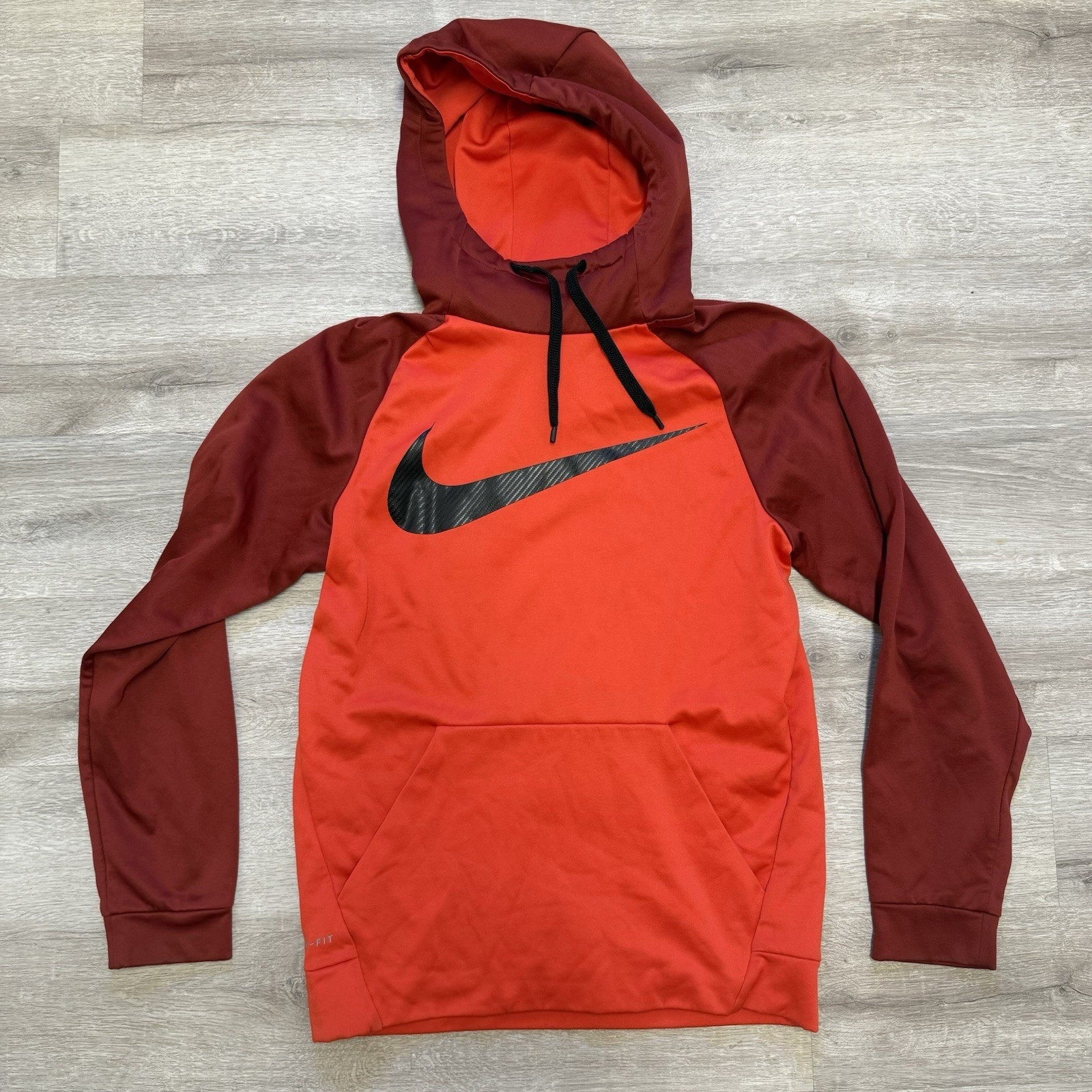 Nike Dri-Fit Pullover Hoodie Red Maroon Men's Small
